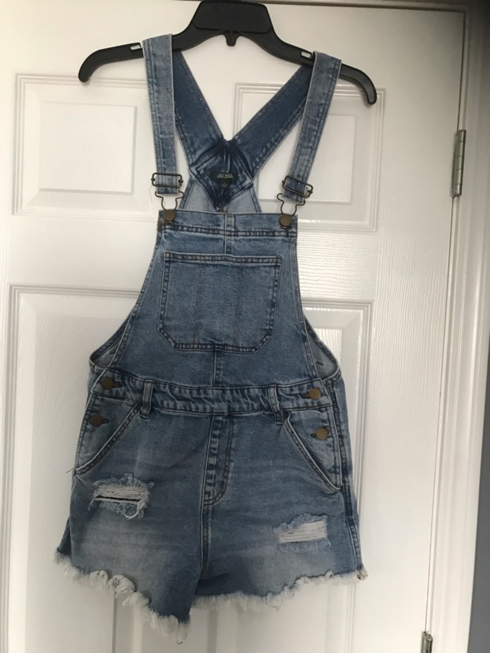 wild fable Light Blue Denim Short Overalls